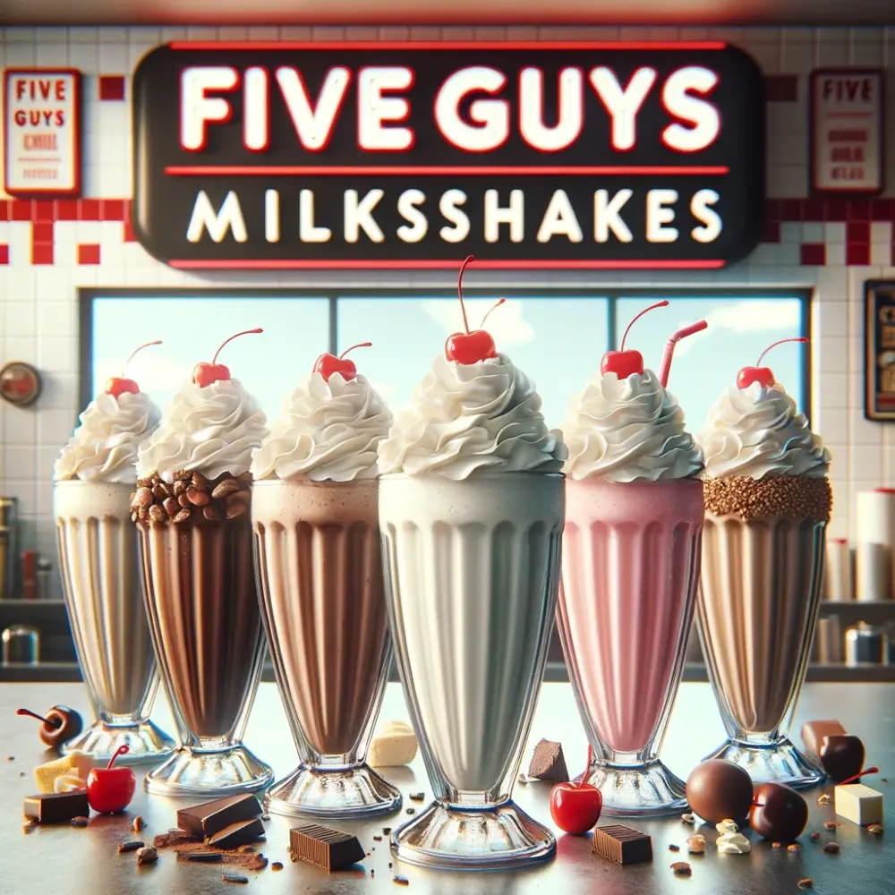 five guys milkshakes menu