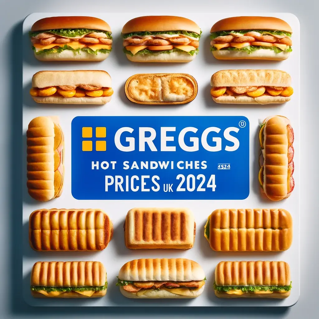 Greggs Hot Sandwiches Menu Prices UK