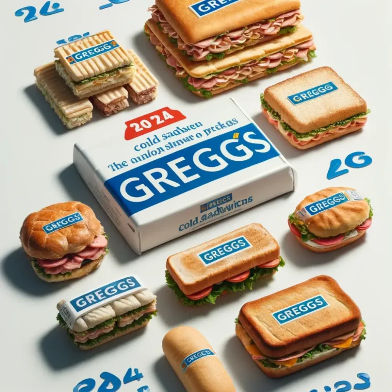 Greggs Cold Sandwiches Menu Prices UK