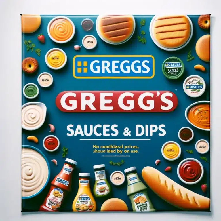 Greggs Sauces & Dips Menu Prices UK