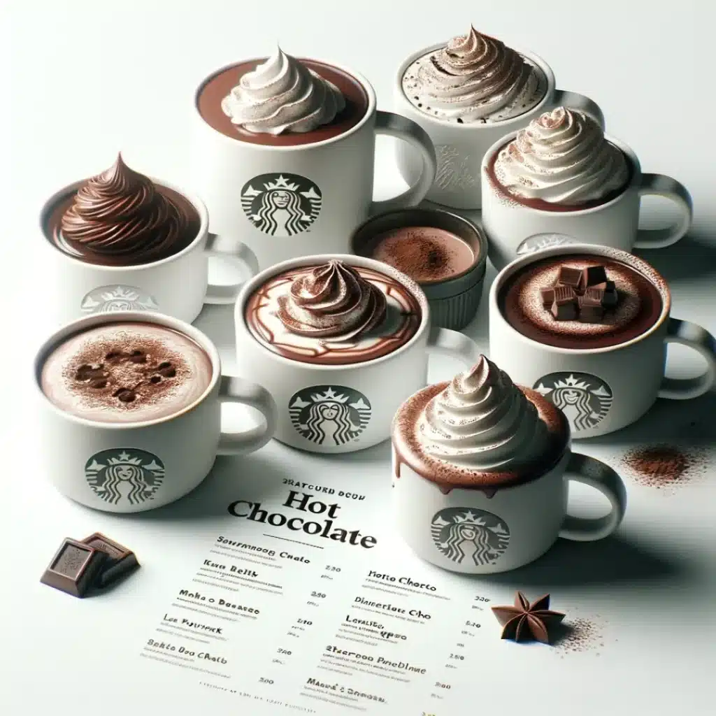 Starbucks Hot Chocolate menu prices uk