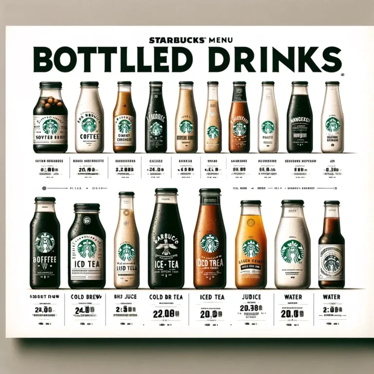 Starbucks Menu Bottled Drinks