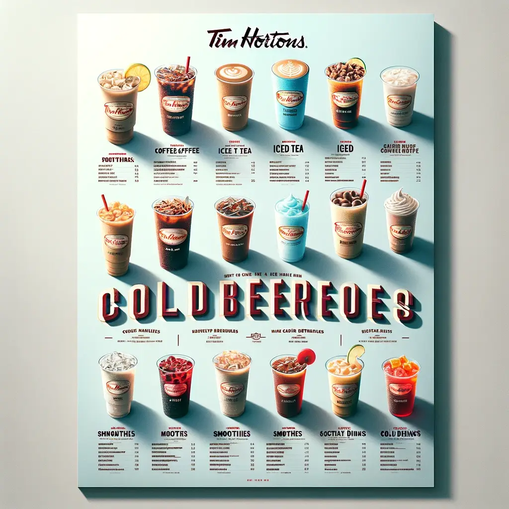 Tim Hortons Cold Beverages menu