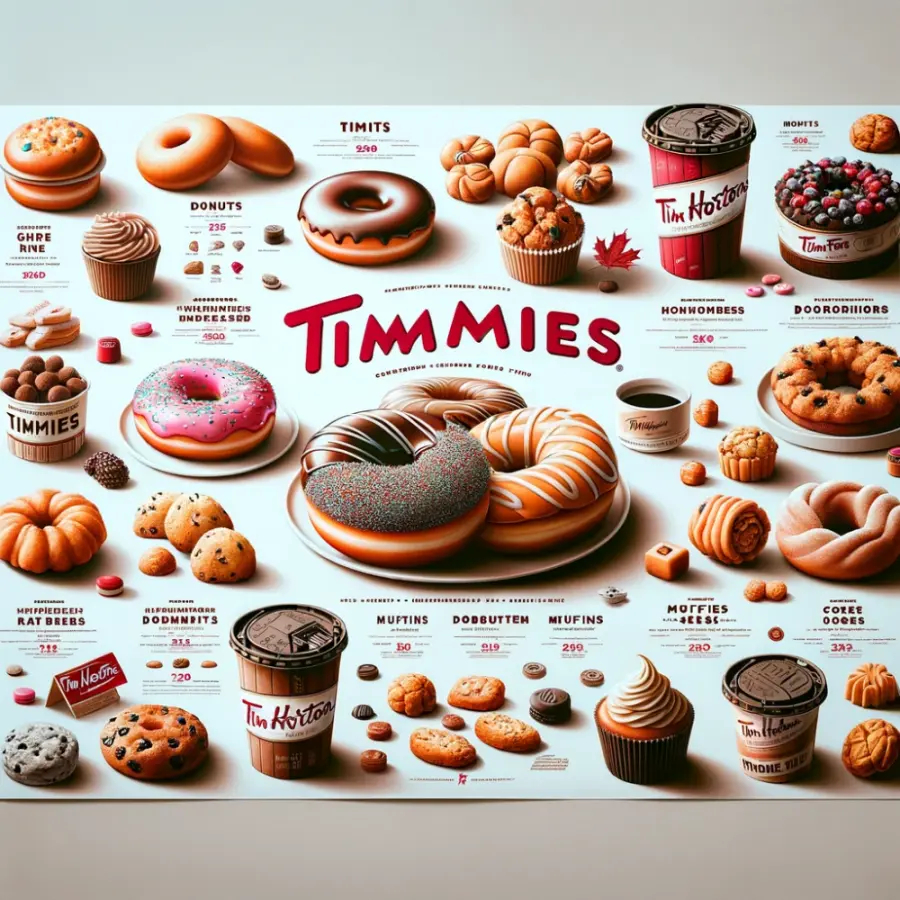 Tim Hortons Timmies menu