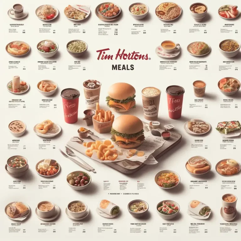 Tim Hortons meals menu