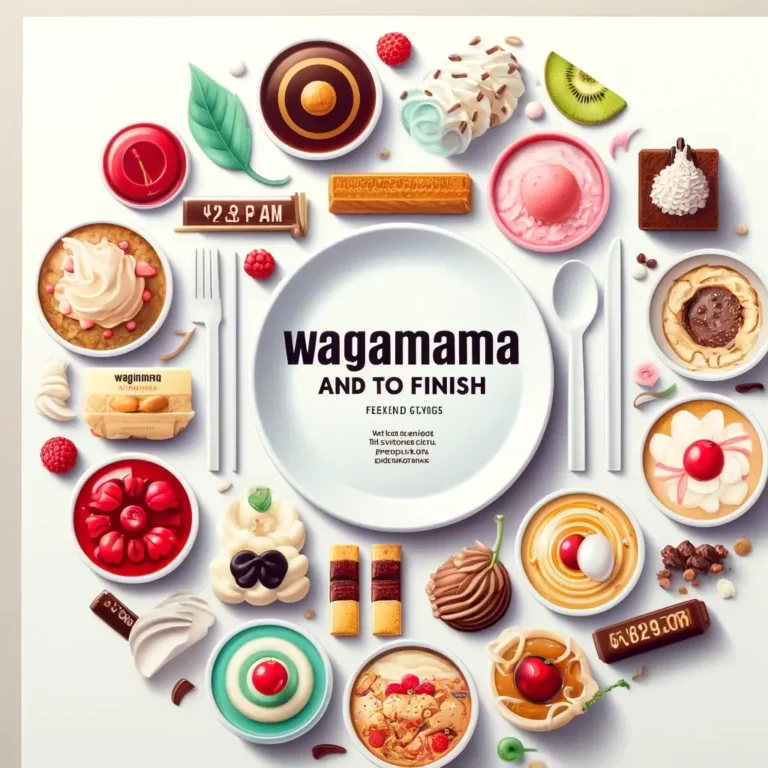 Wagamama And to Finish Menu Prices UK 2024