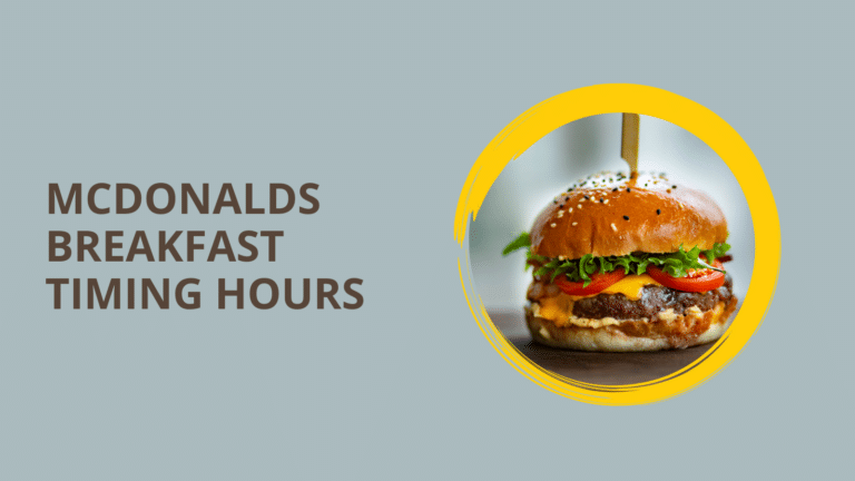 McDonald's Breakfast Timing Hours