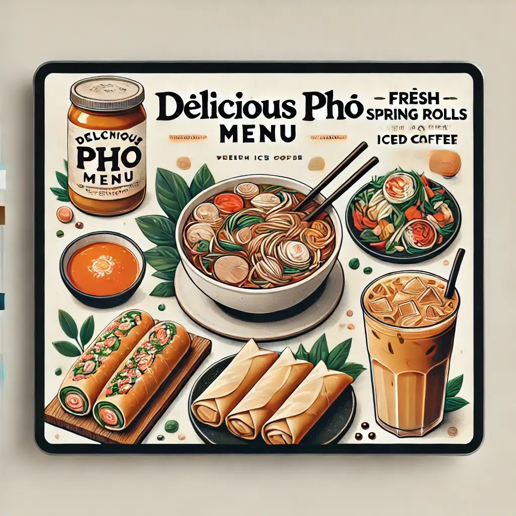 Delicious Pho menu prices UK