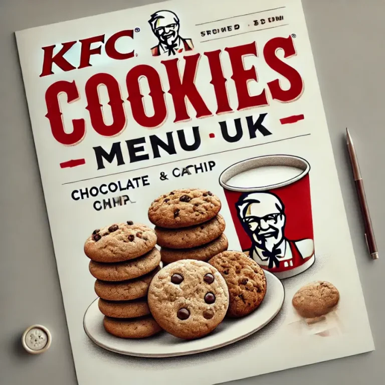 KFC Cookies menu