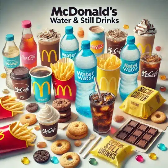 Mcdonald's Water & Still Drinks menu prices uk