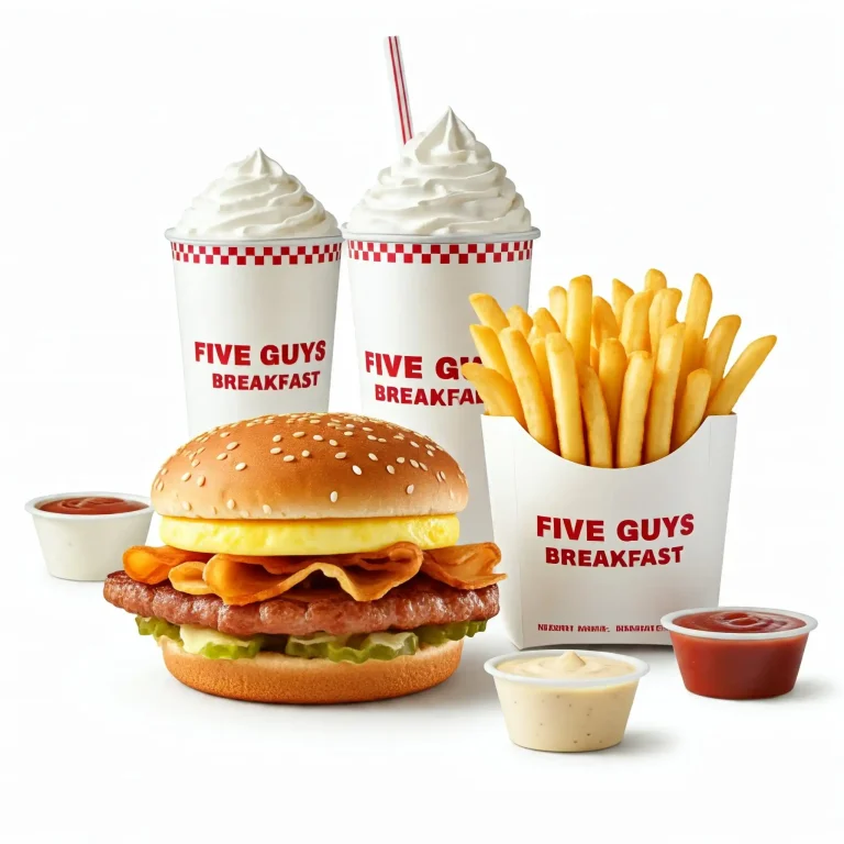 Five Guys breakfast menu prices uk