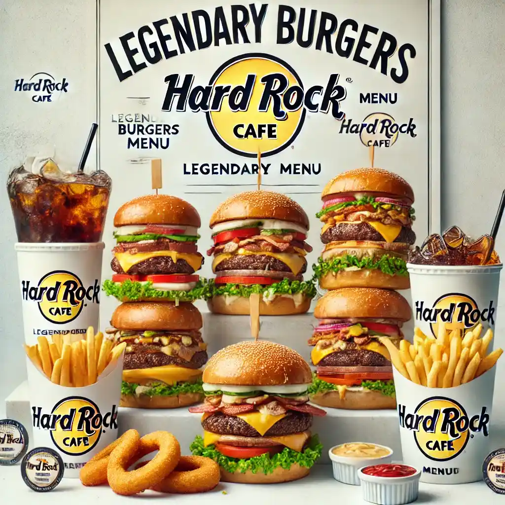 Hard Rock Cafe legendary Burgers menu prices uk