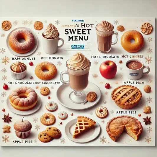 Greggs hot sweet menu prices uk