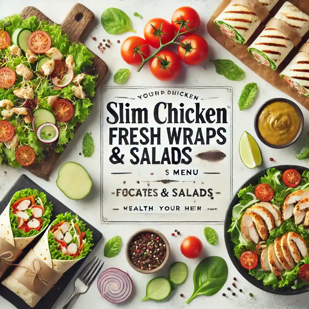 Slim Chicke Fresh Wraps  & Salads menu prices uk