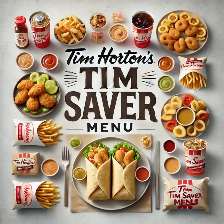 Tim Hortons Tim Saver menu prices uk