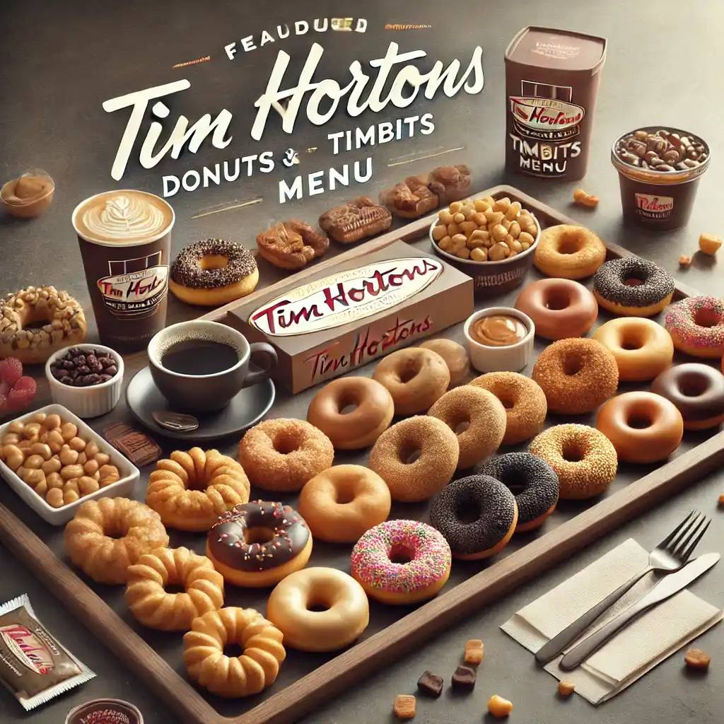 Tim Hortons Donuts and Timbits menu prices uk