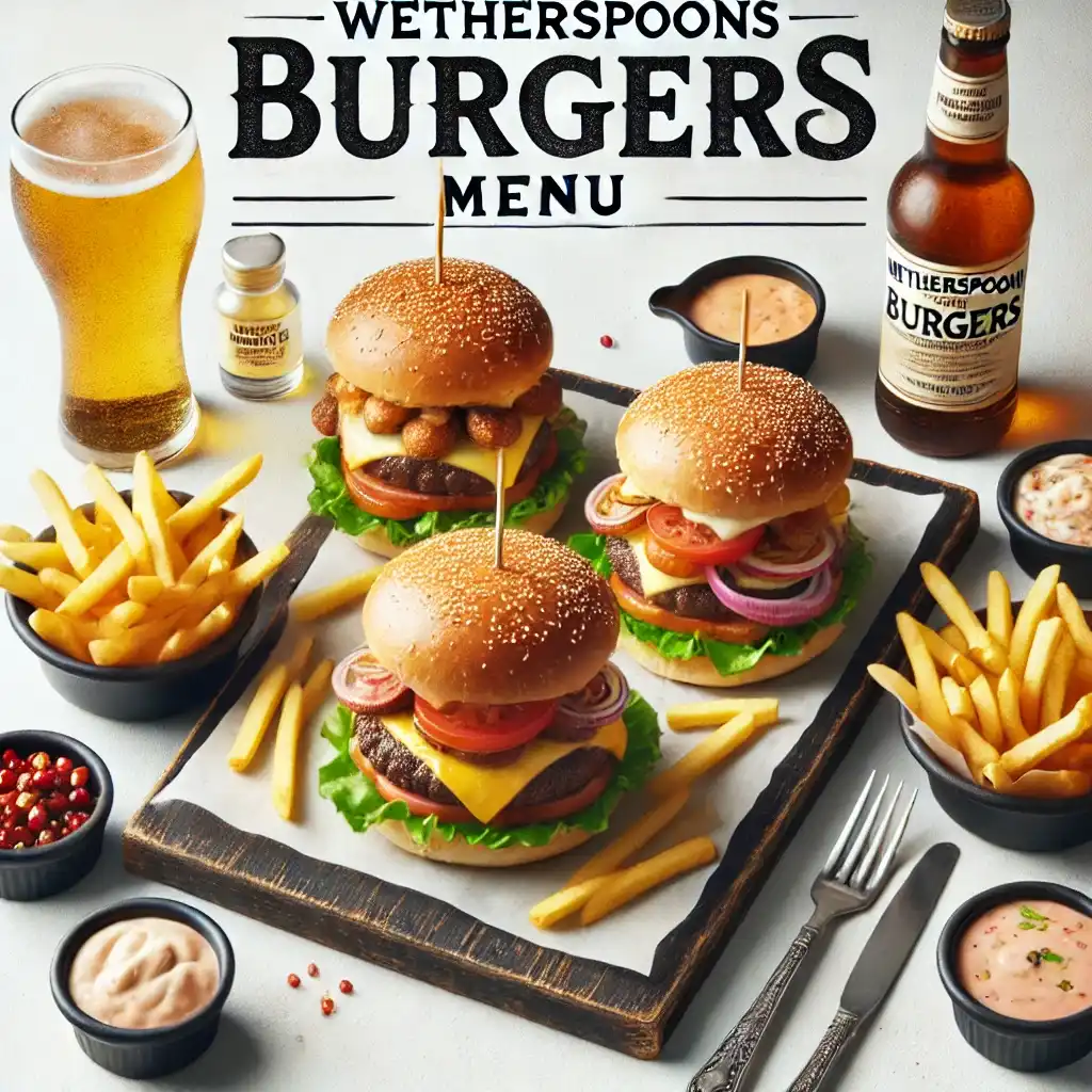 Wetherspoons Menu Prices UK 2025 4 Wetherspoons Burgers menu prices uk