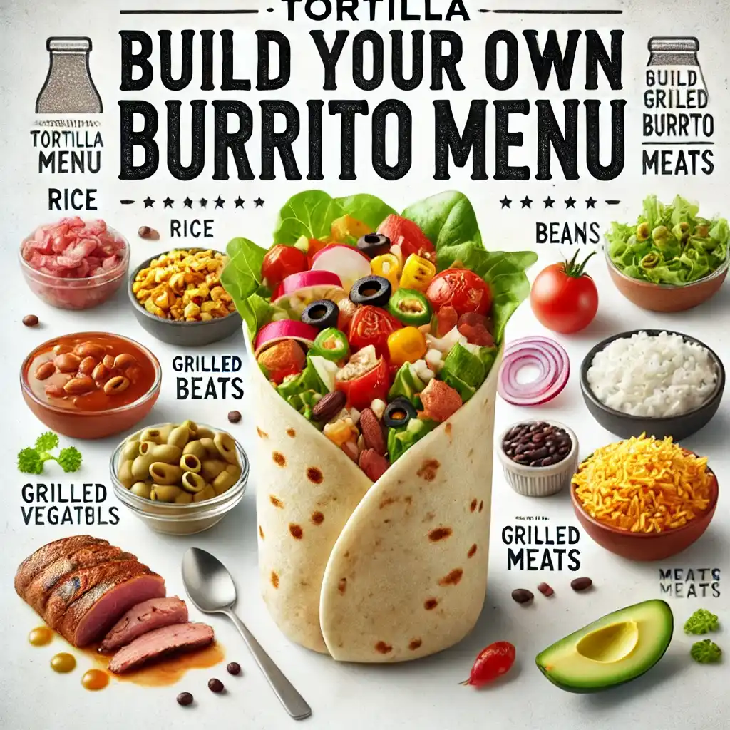 Tortilla Build Your Own Burrito menu prices uk