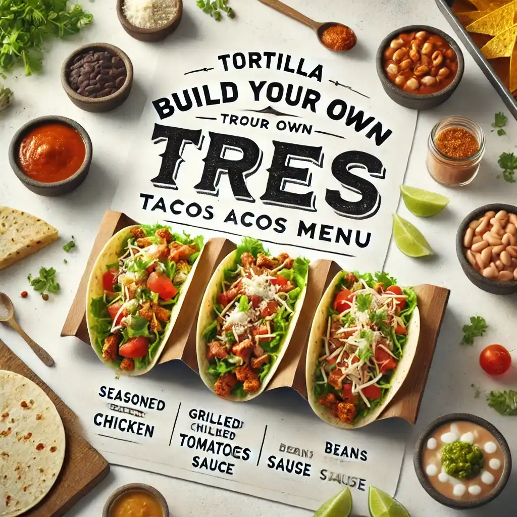 Tortilla Build Your Own Tres Tacos menu prices uk